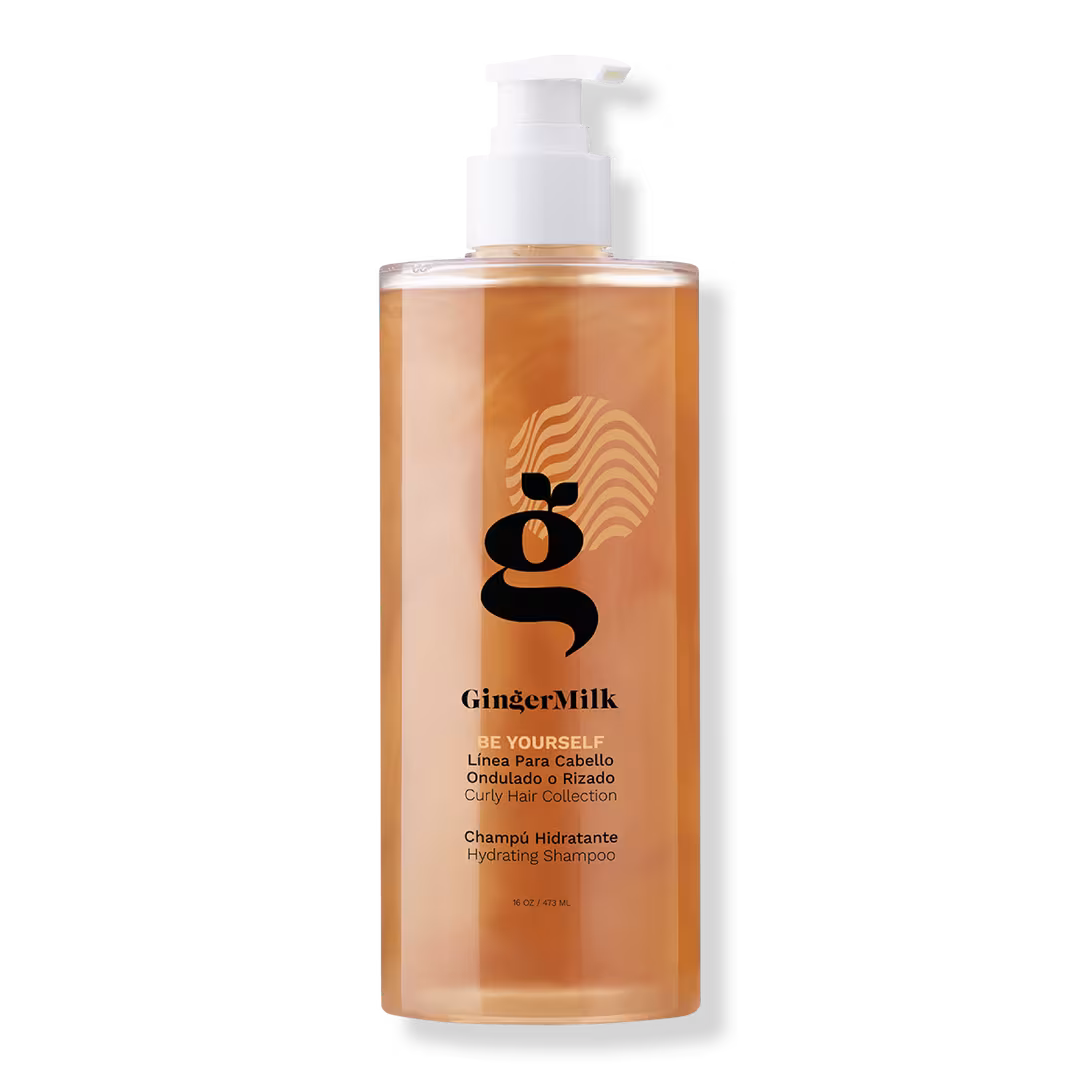 Ginger Milk  Hydrating Shampoo for Curly, Wavy & Coily Hair with Rosemary Oil & Flaxseed