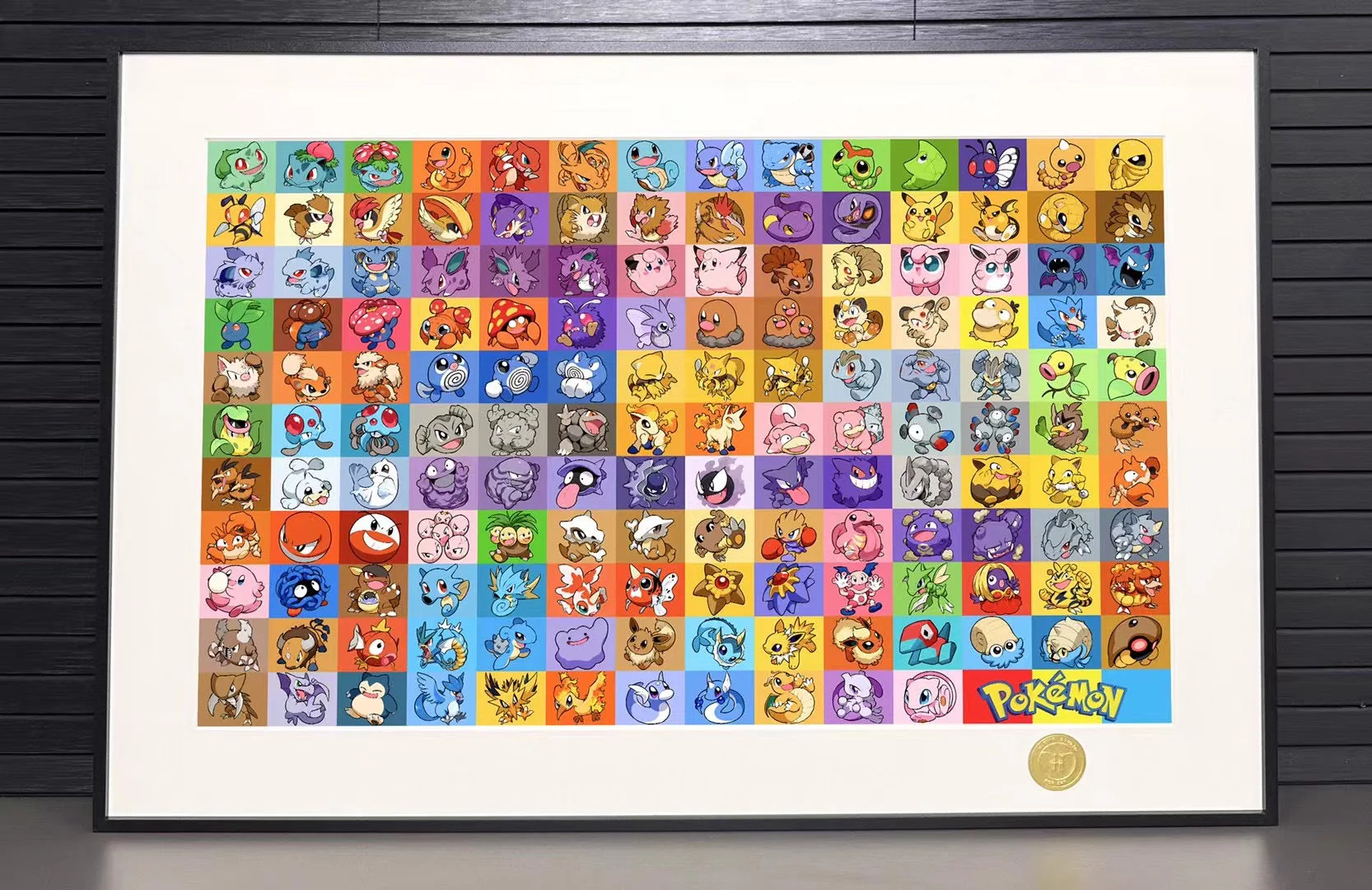 H2 Studio - Pokémon First Generation (Decorative Art Painting) | 宝可梦第一世代 (装饰画)
