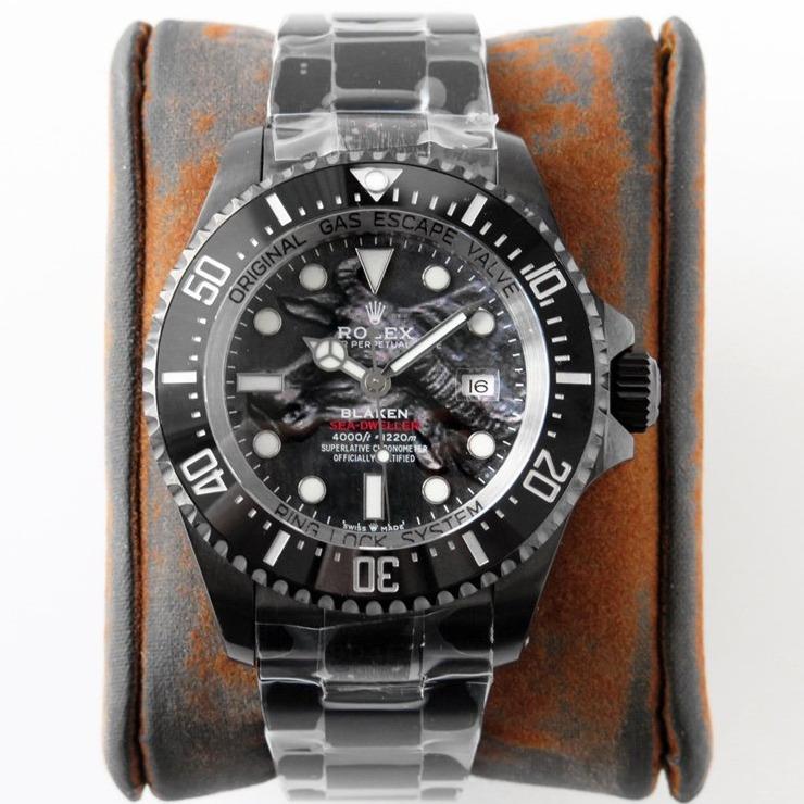 Rolex Watch SEA-DWELLER DEEPSEA 44MM  BLACK CUSTOM BUFFALO DIAL