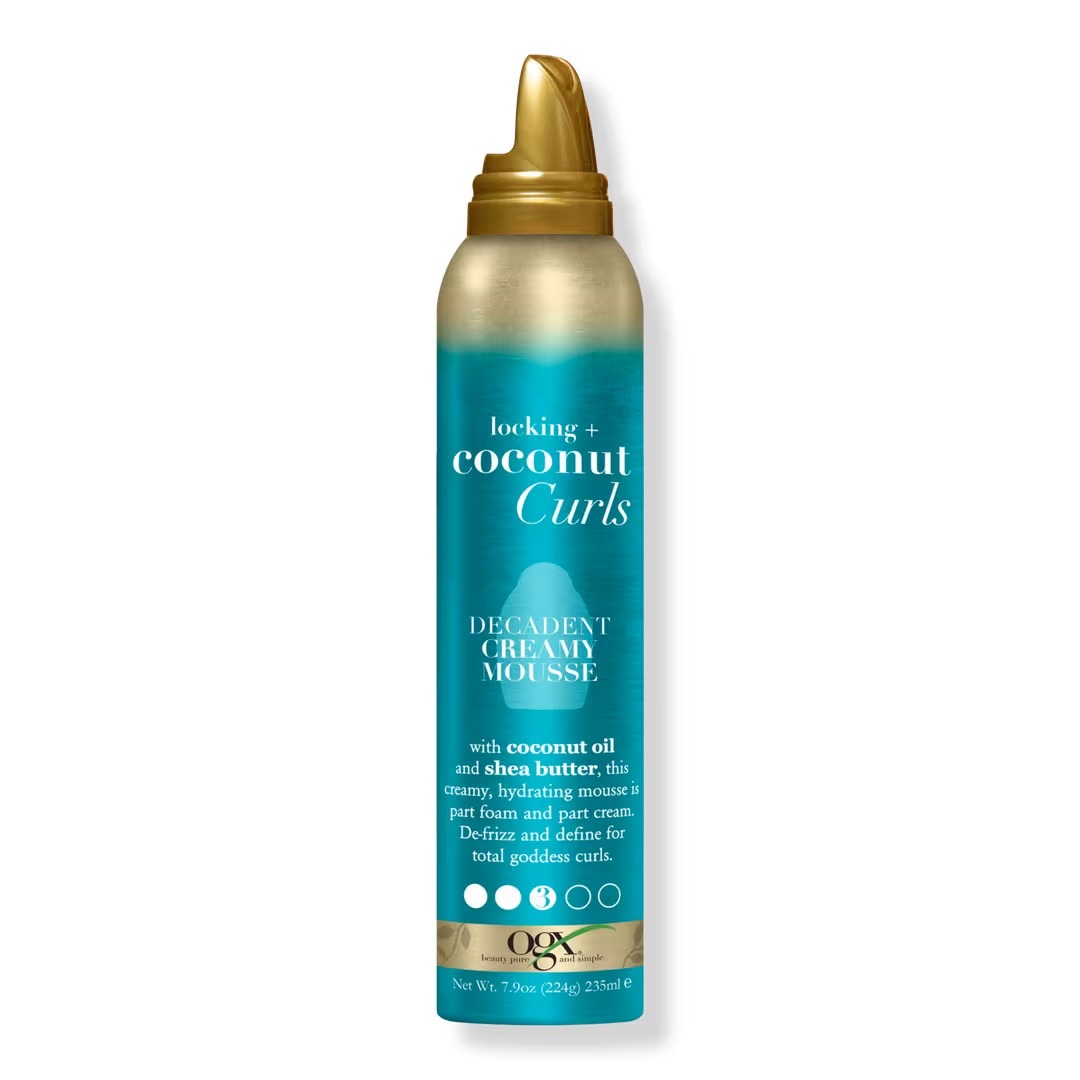 OGX  Locking + Coconut Curls Decadent Creamy Mousse