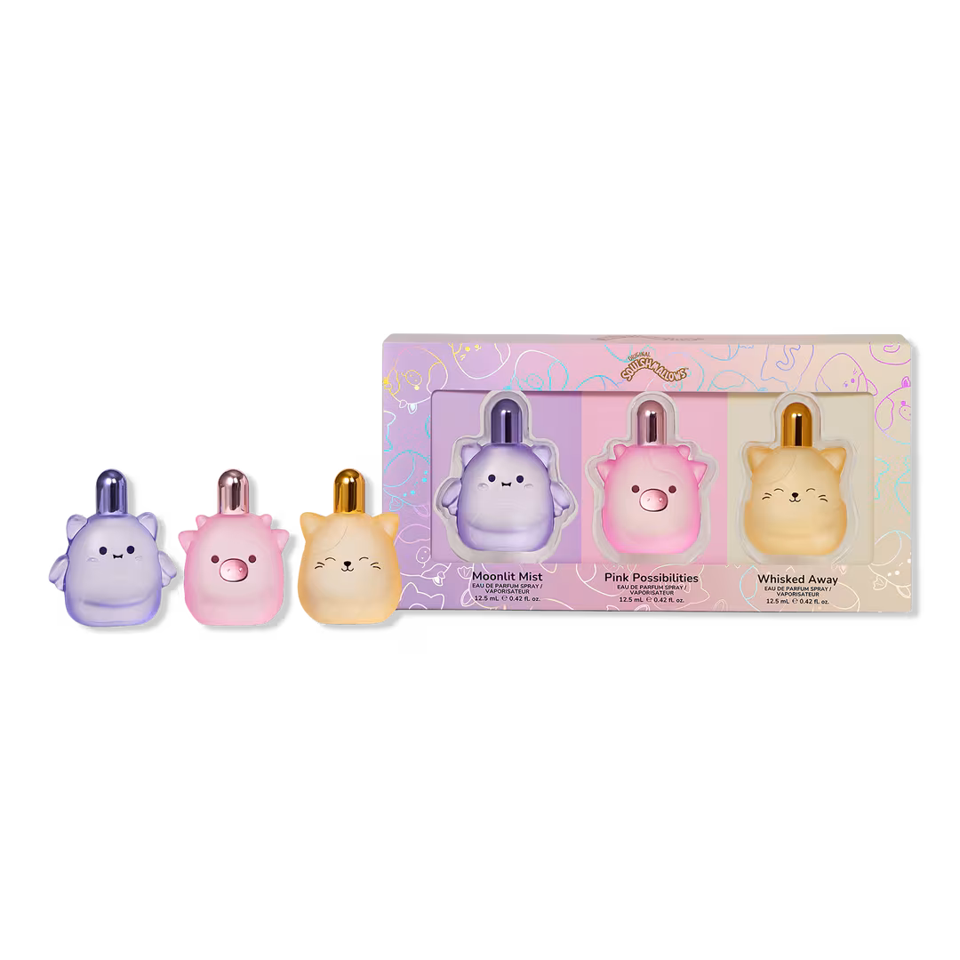 Squishmallows Fragrances  3-Piece Coffret Set with Sprayers