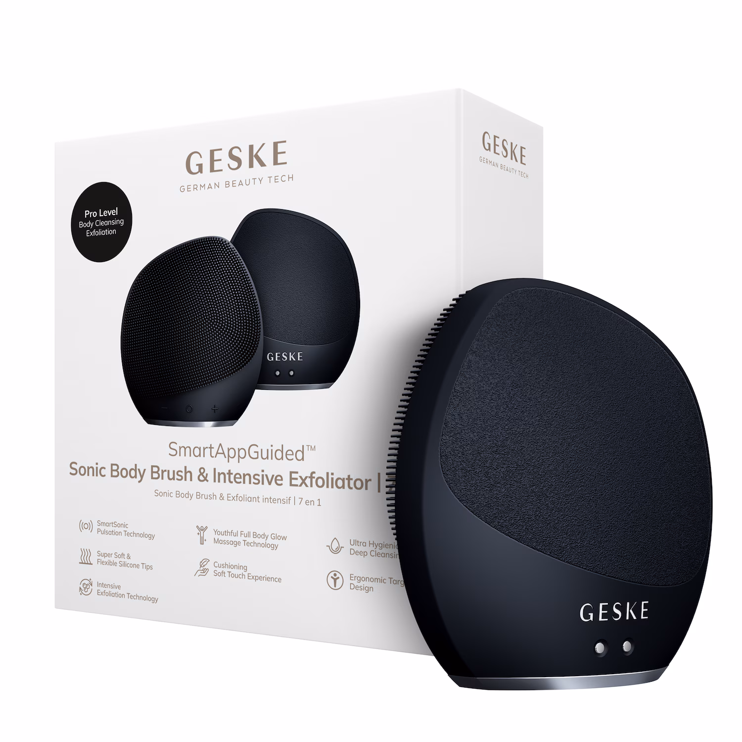 GESKE Sonic Body Brush & Intensive Exfoliator | 7 in 1