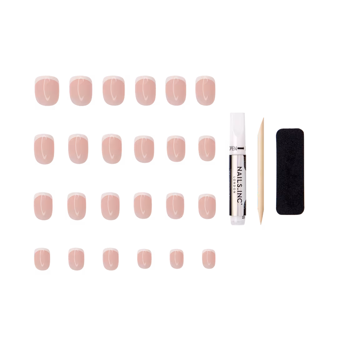 Nails Inc.  NailingLife Classic Kim Classic French Tip Square-Shaped Press-On Nails