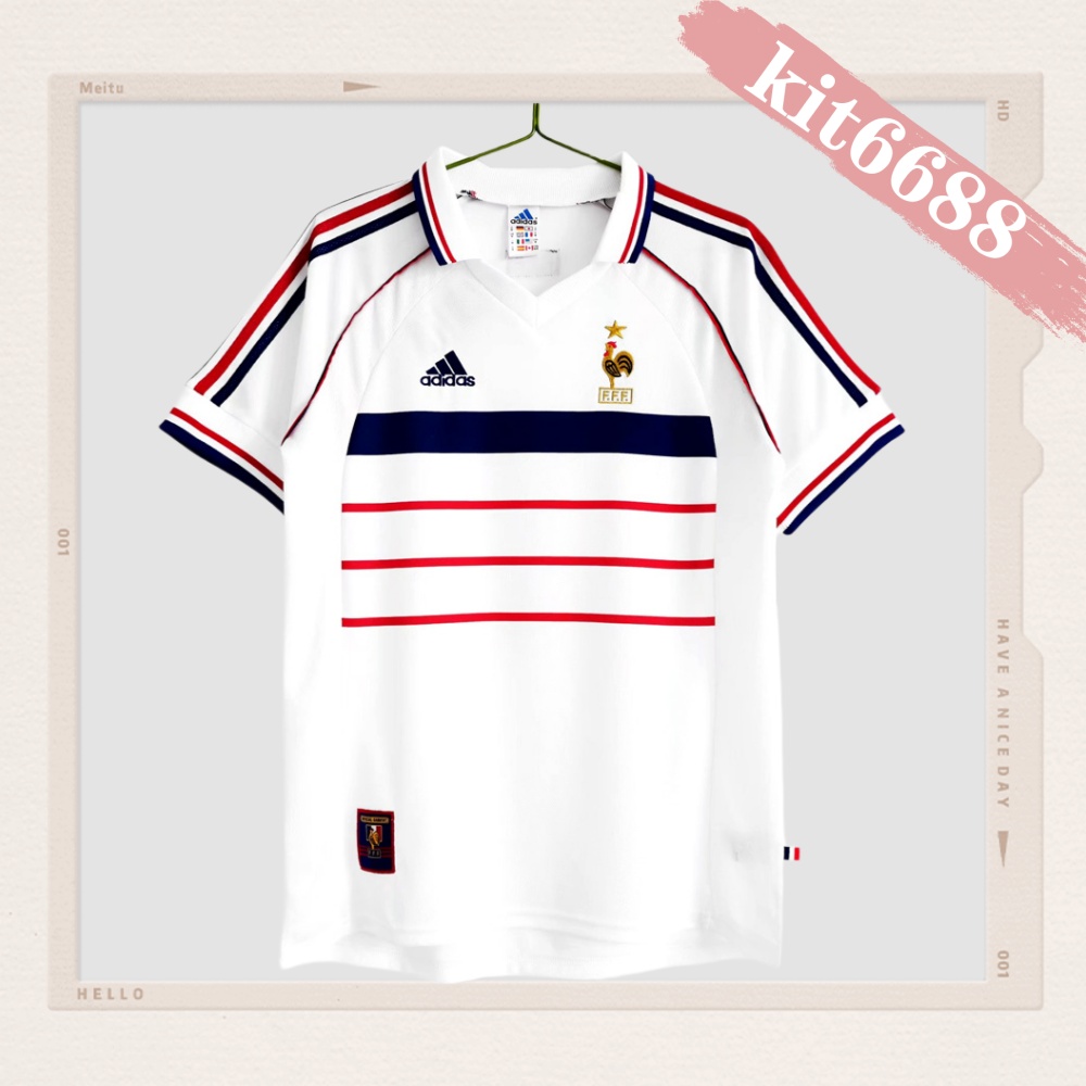 1998 France Away Retro Football Shirt （No English Edition）