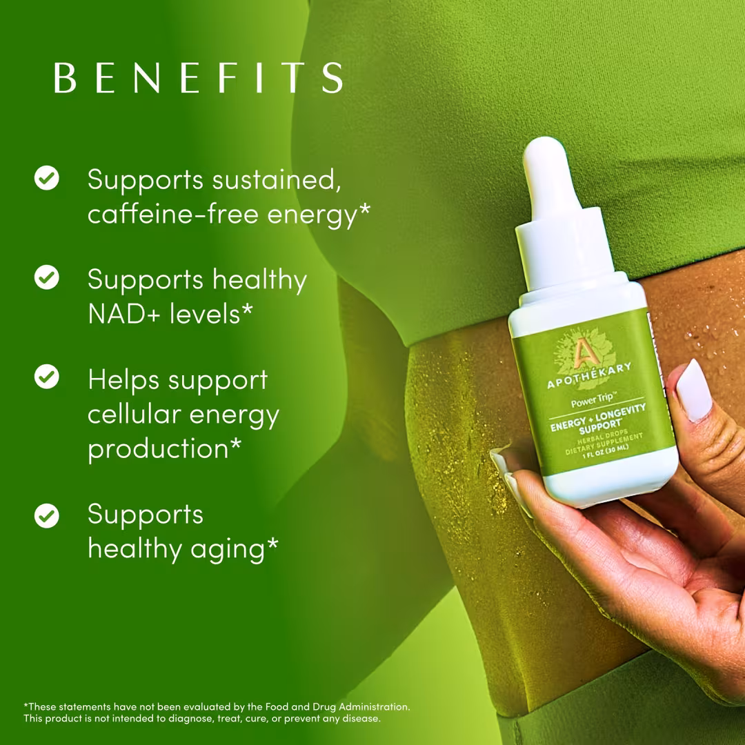 Apothékary  Power Trip Energy and Longevity Support Herbal Drops
