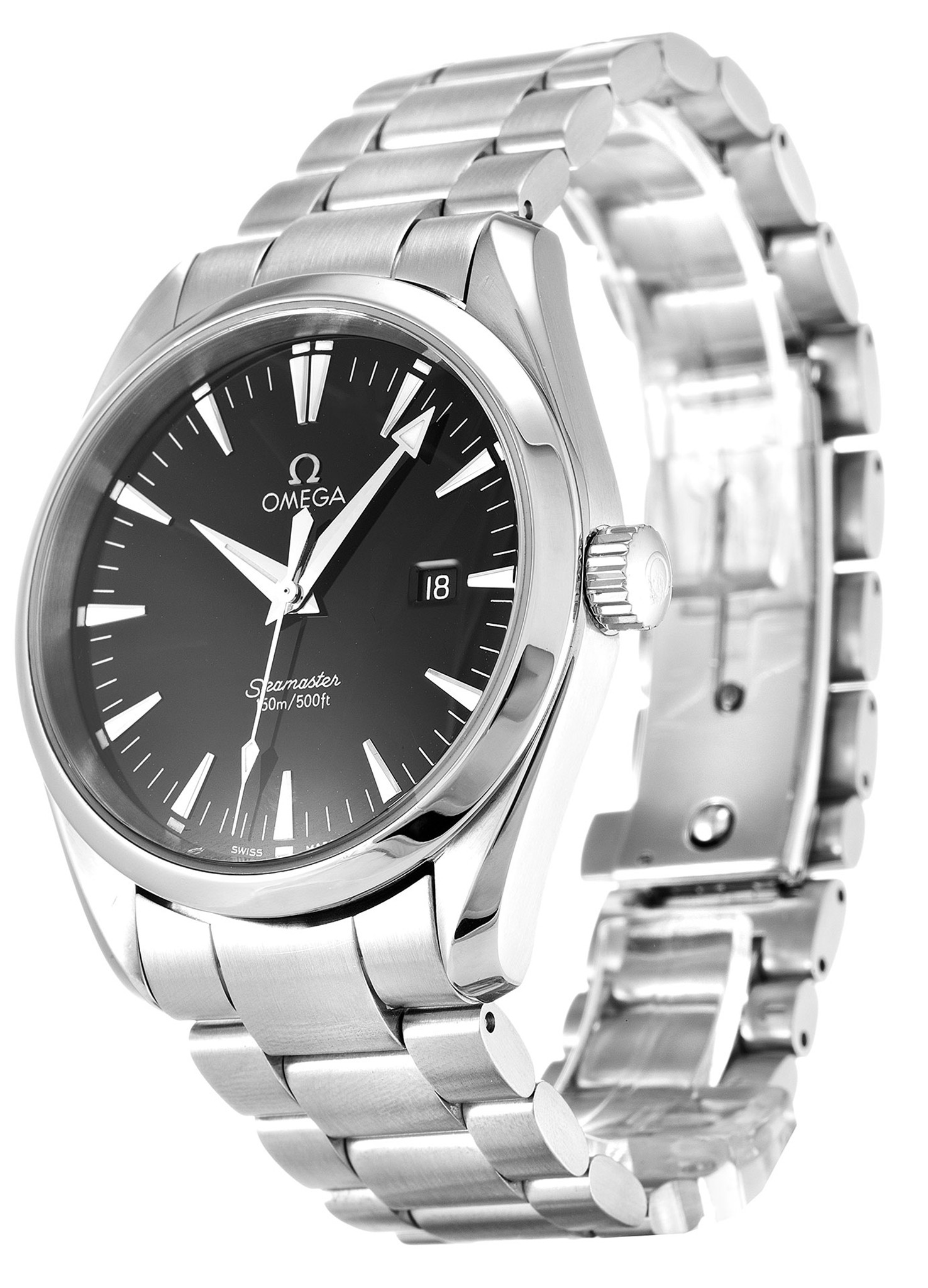 Replica Omega Aqua Terra 150m Gents Black Dial Stick Markers 2517.50.00 38.5MM