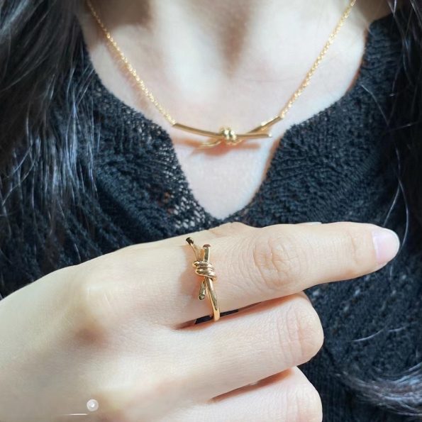 Tiffany Knot Ring Dupe, Gold & Rose Gold