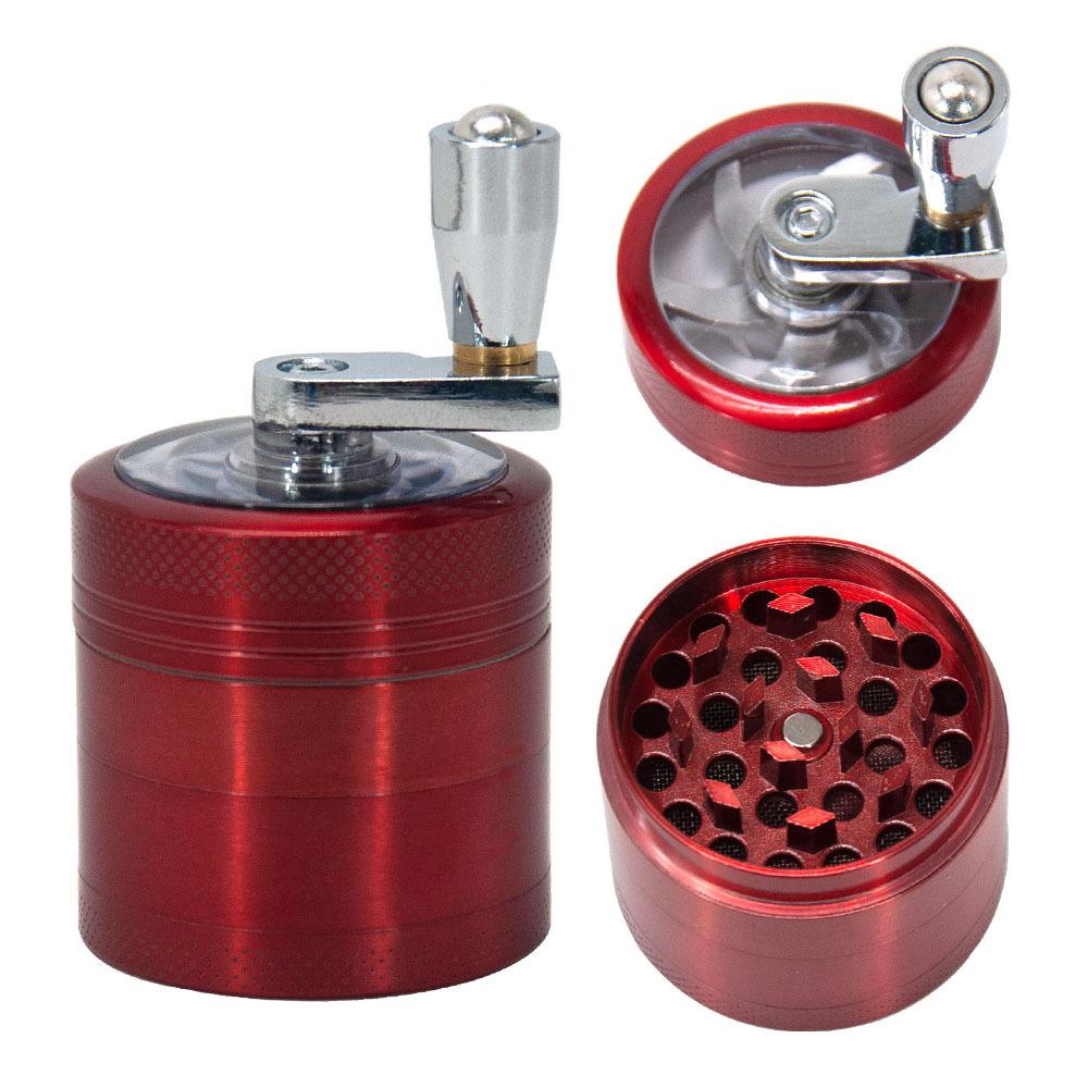 Zinc Alloy 4 Layer Crank Herb Grinder