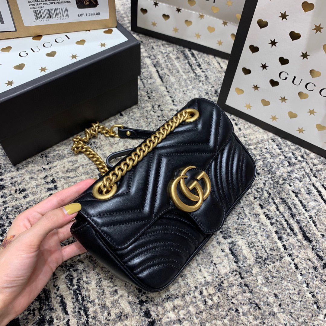 Gucci GG Marmont mini matelass?? shoulder bag 446744