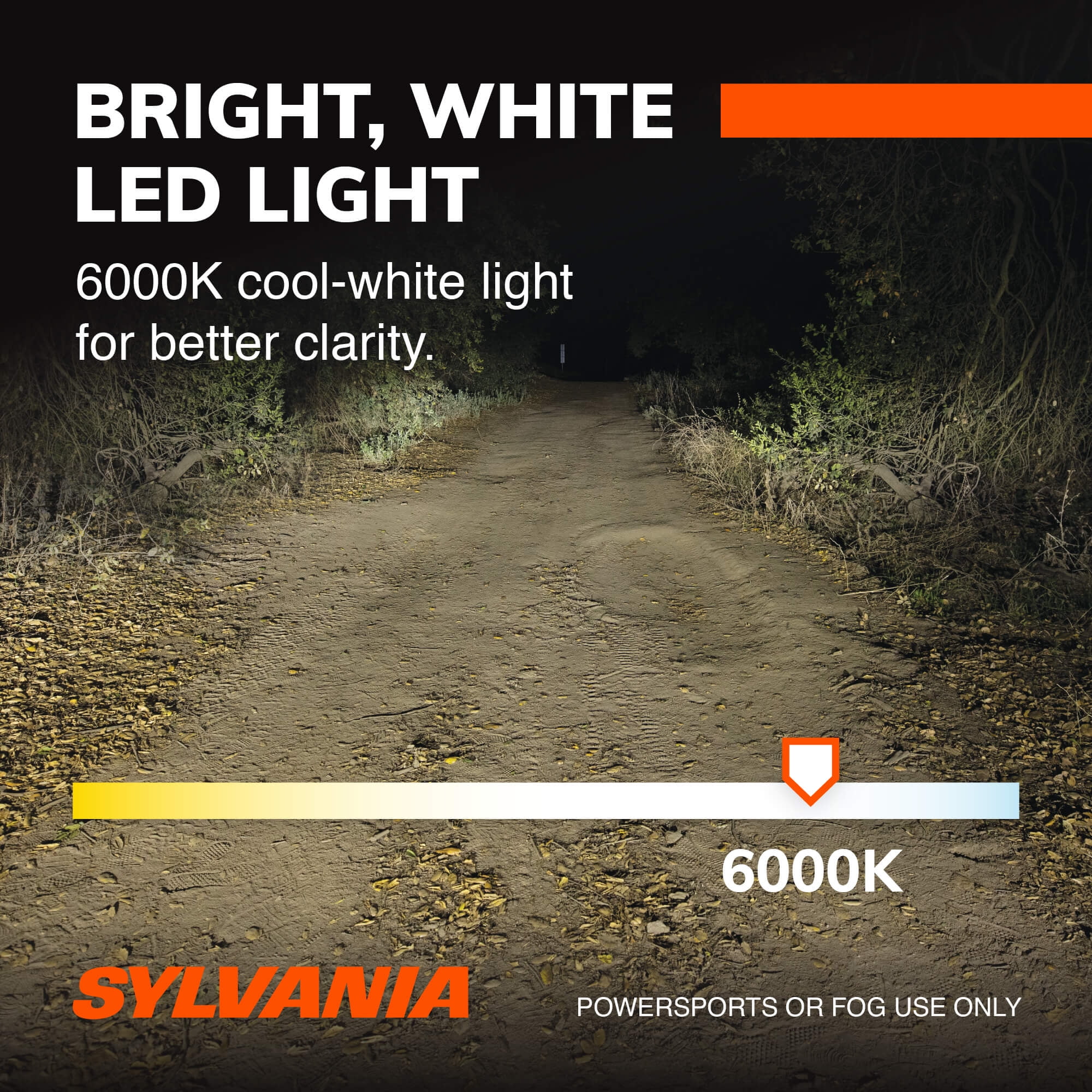 Sylvania 9005 LED Fog Light and Powersport Bulb, 2 Pack, Compatible with Multiple Cars