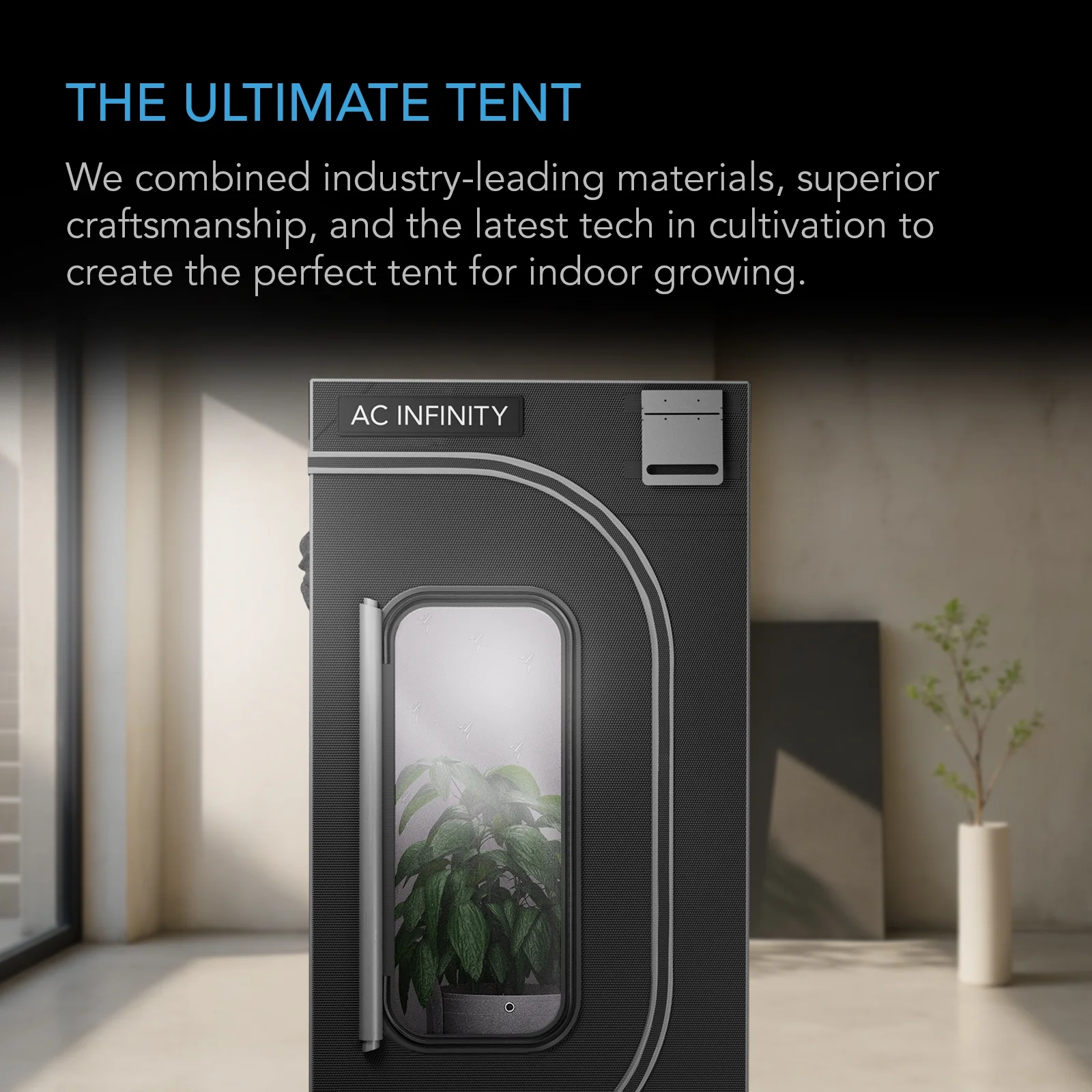 AC Infinity CLOUDLAB 866, Advance Grow Tent 5x5, Thickest 1" Poles, 2000D Mylar Canvas, Lab-Tested Highest Reflectivity, Largest Zipper Window, Controller Mount Plate, 60" x 60" x 80" Indoor Growing