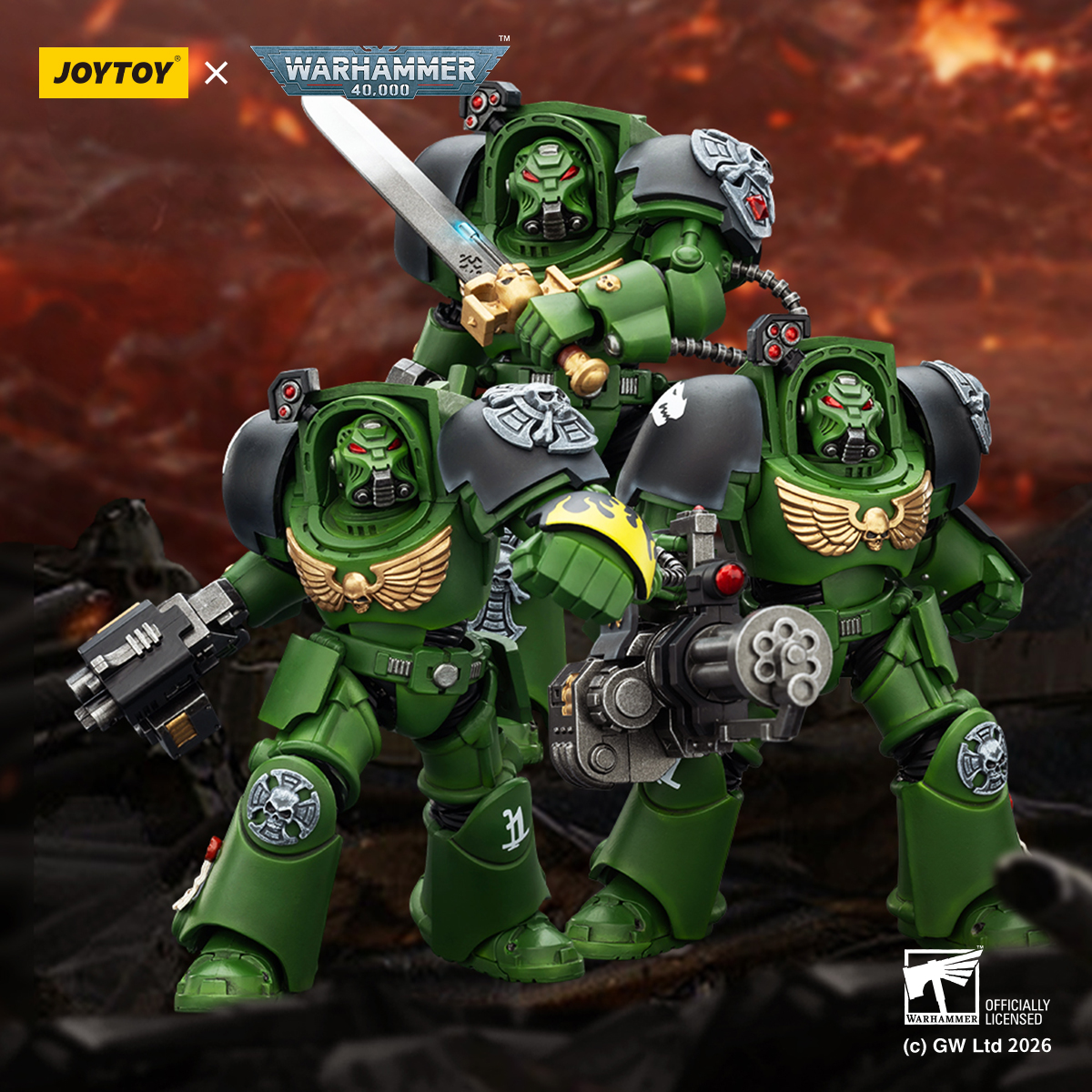JOYTOY Warhammer 40k 1: 18 Salamanders Terminators - JOYTOY WORLD