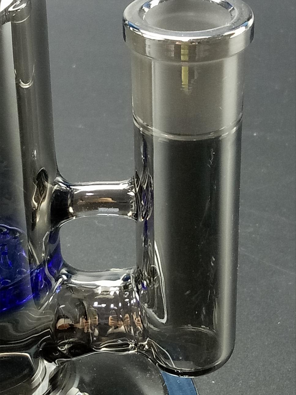 8 Gray Glass Honeycomb Perc Bong