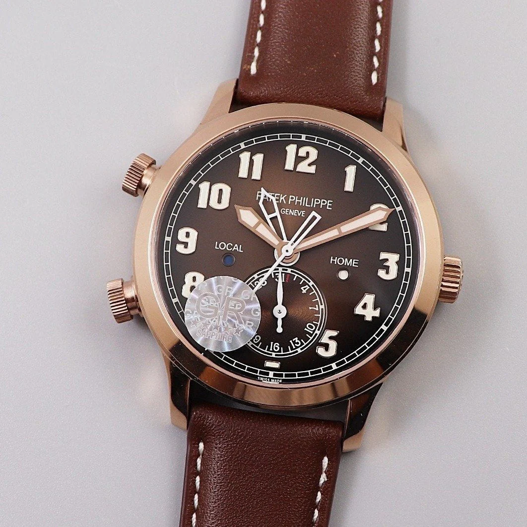 Patek Watch CALATRAVA PILOT TRAVEL TIME ROSE GOLD