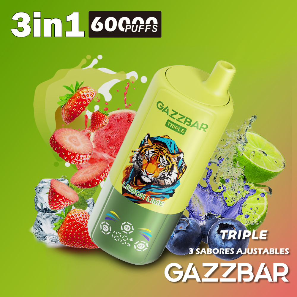 3-IN-1 60000 PUFFS-Lemon & Lime & Strawberry Watermelon & Blueberry Ice