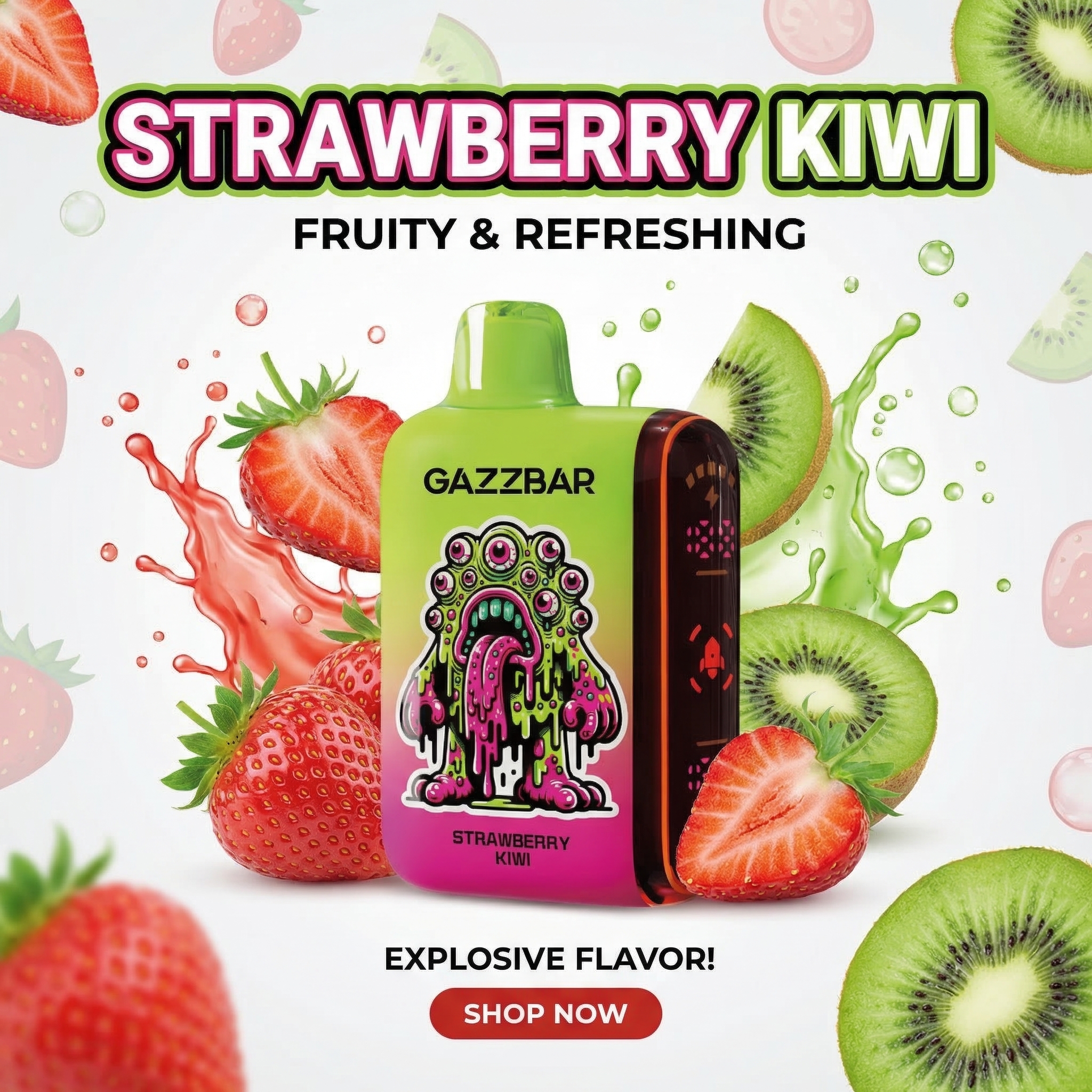 ROCKET 10000 PUFFS-STRAWBERRY KIWI