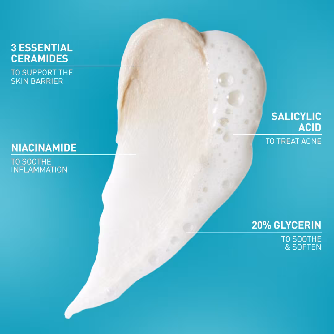 CeraVe  Acne Clay-to-Foam Facial Cleanser