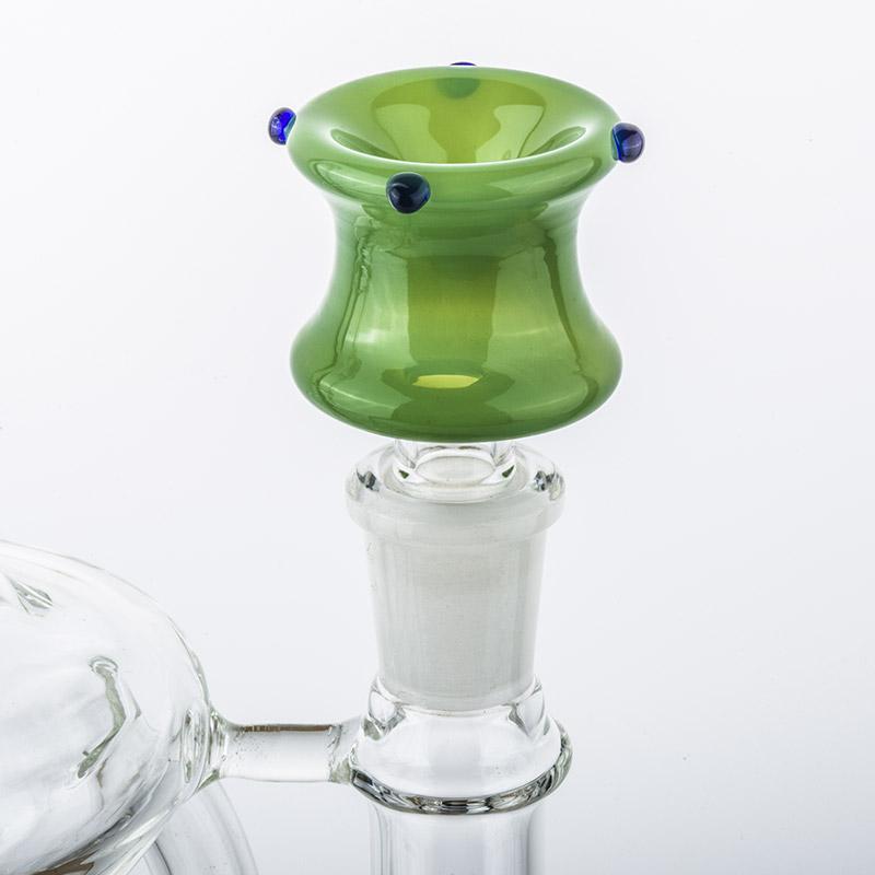 14mm Male Green Bong Bowl With Blue Marbles