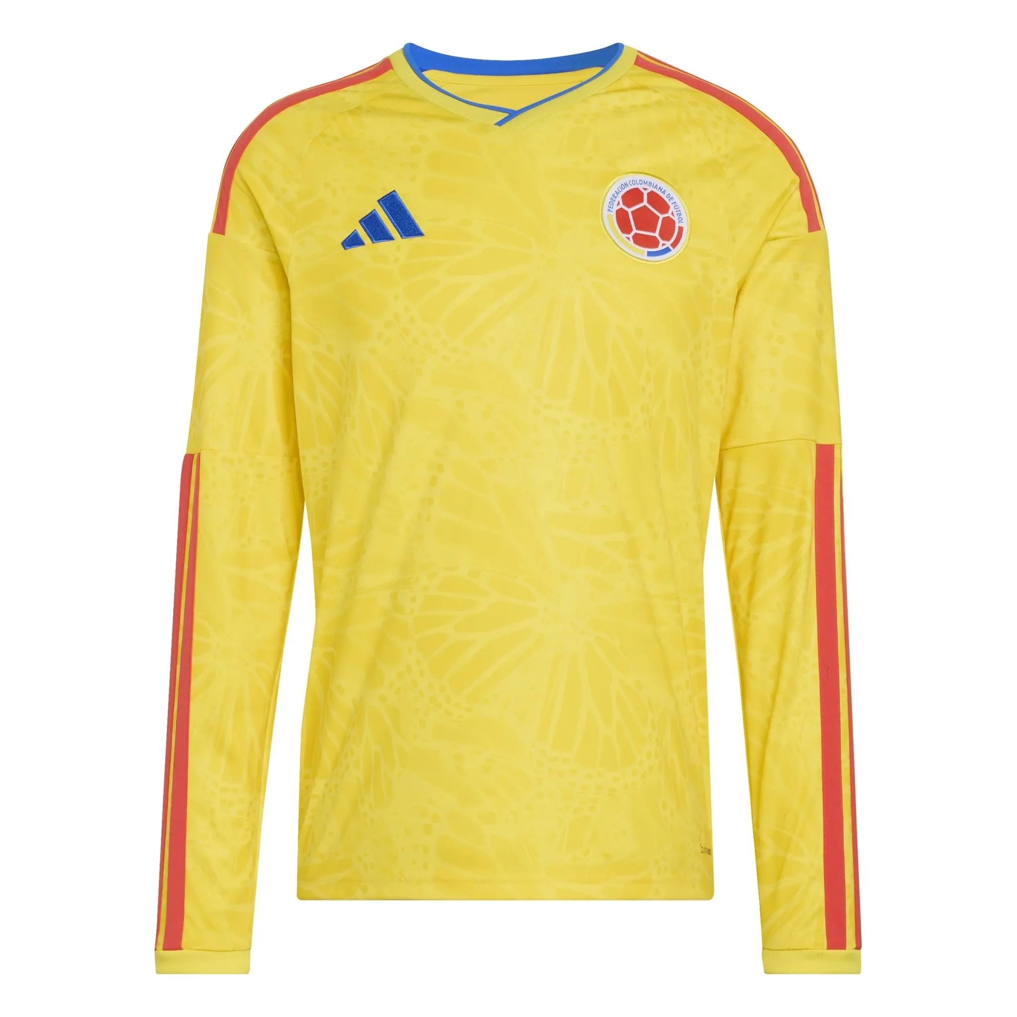 adidas 2026 Colombia Men's Stadium Home Long-Sleeve Soccer Jersey