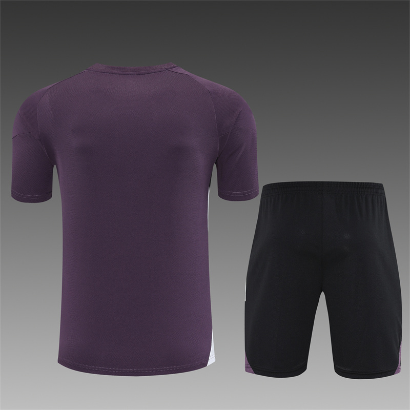25/26 Manchester United Purple Short Sleeve Training Wear ( Adult kit Kids )