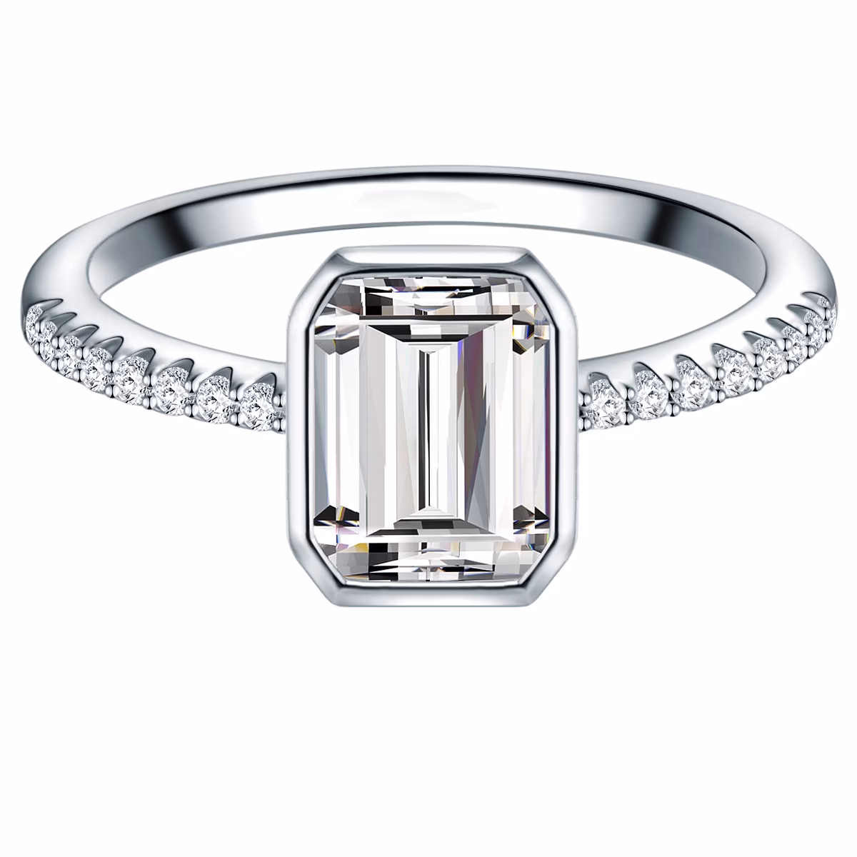 Ring aus Sterling Silber in silber mit Zirkonia