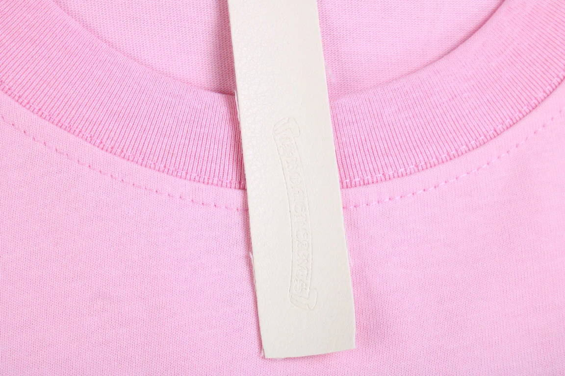 Chrome Hearts Pink T-shirt with Cross Patches