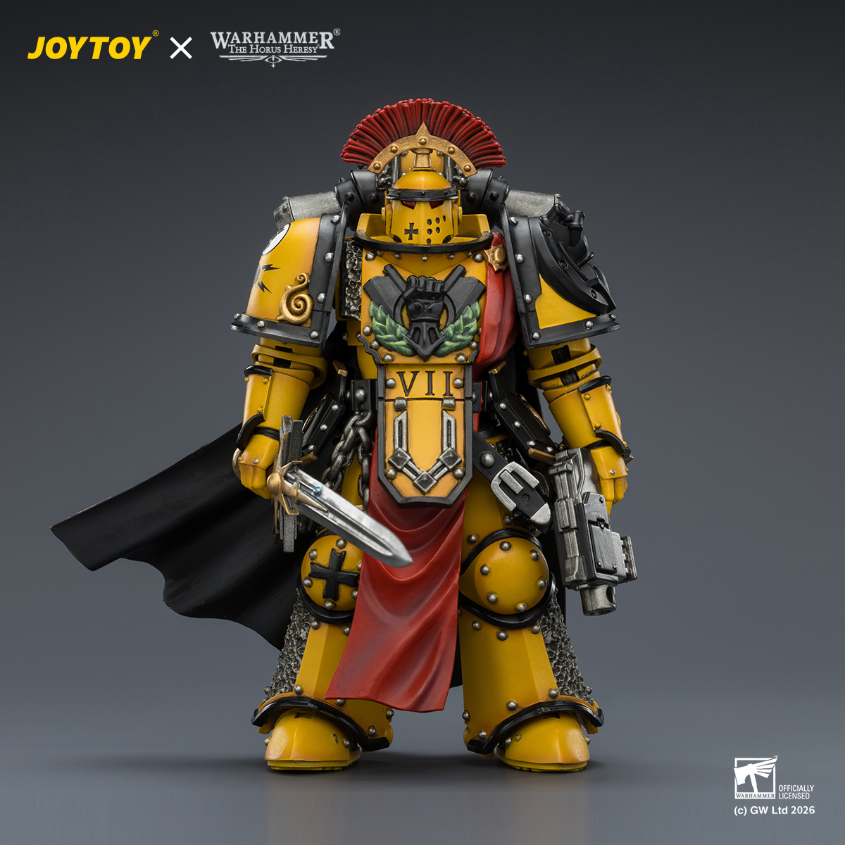 JOYTOY JT04216 Warhammer The Horus Heresy 1:18 Imperial Fists Legion Praetor in Mk III Armour - JOYTOY WORLD