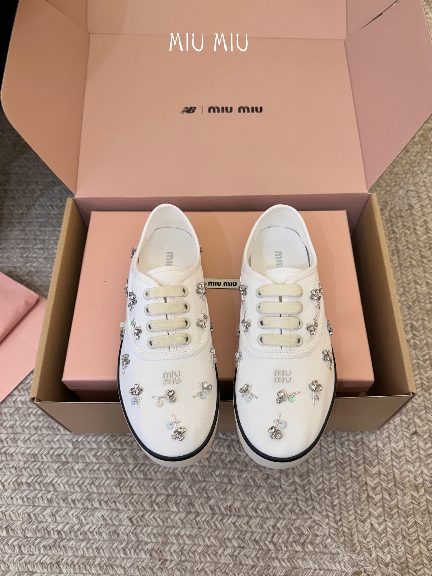Miu Miu Embroidered Women Sneakers