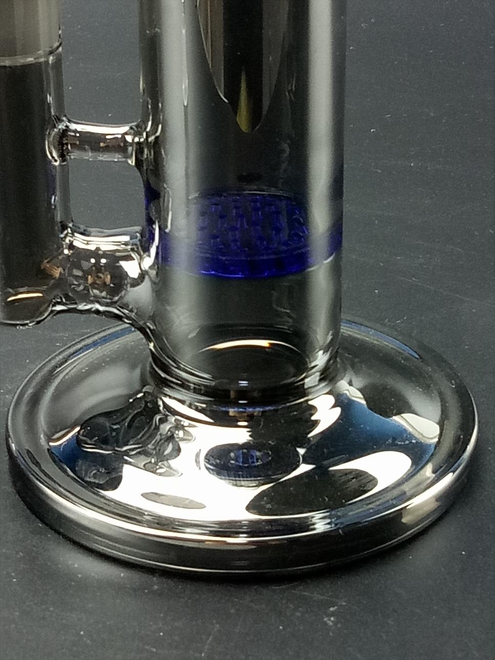 8 Gray Glass Honeycomb Perc Bong