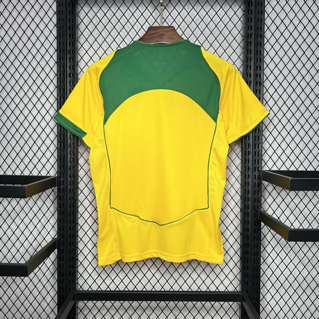2004 Brazil Home Retro Football Shirt