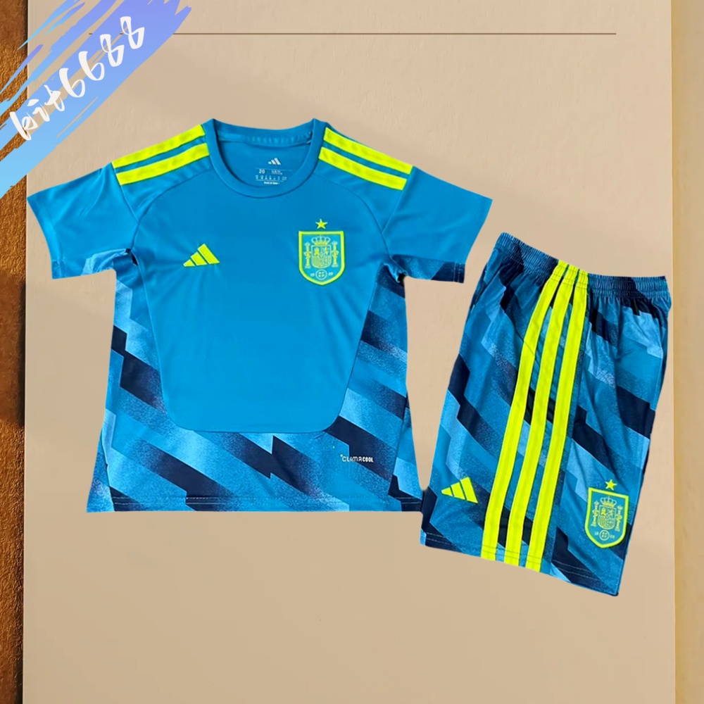 2026 Spain Goalkeeper Football Shirt (Kids Kit socks )