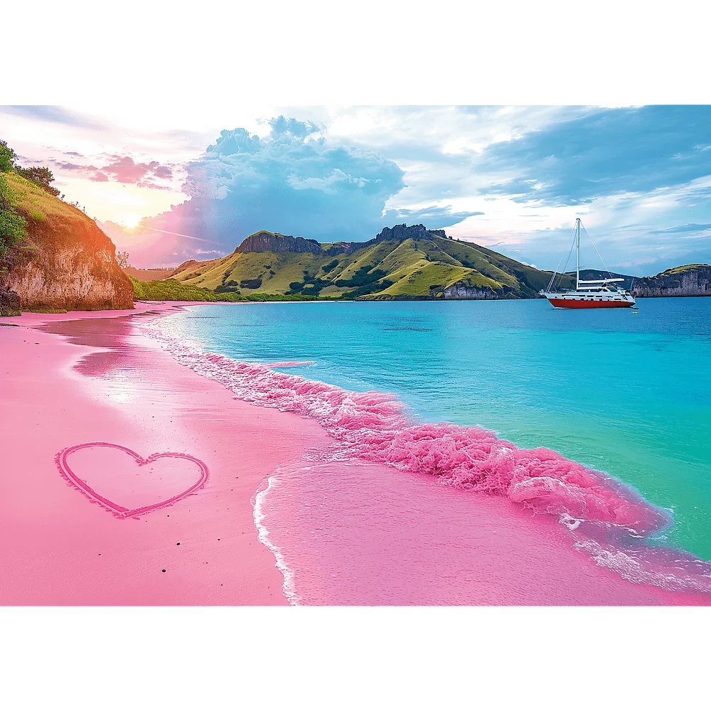 Puzzle 1000 El. Usa Collection: Pink Tropical Beach