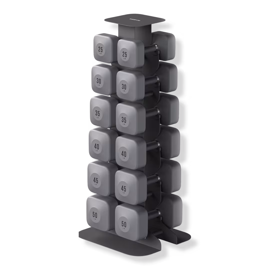 WeGym  ProGrip Dumbbells Upper Set with Dark Rack