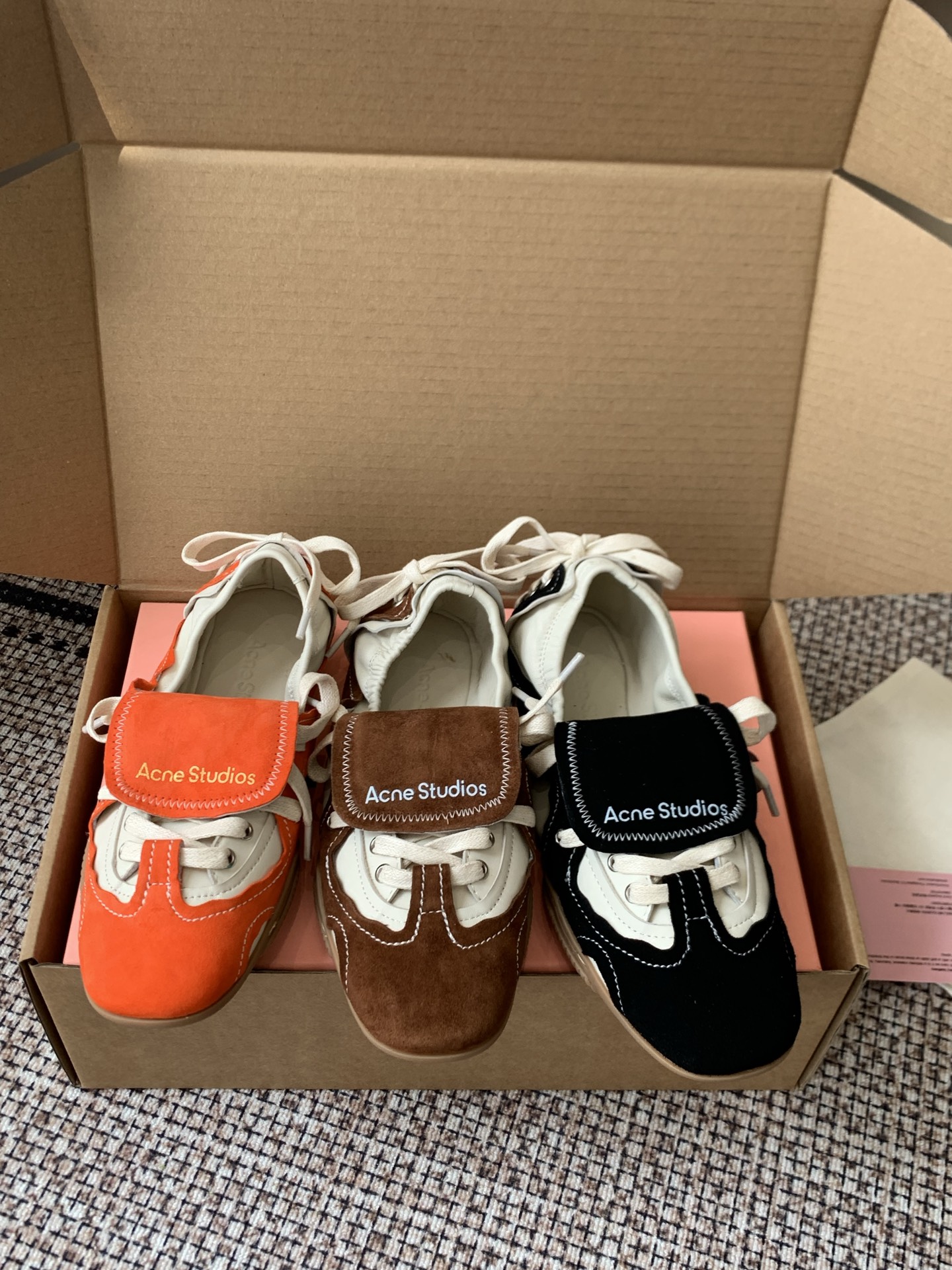 Acne Studios Suede Lace-Up Ballet Sneakers