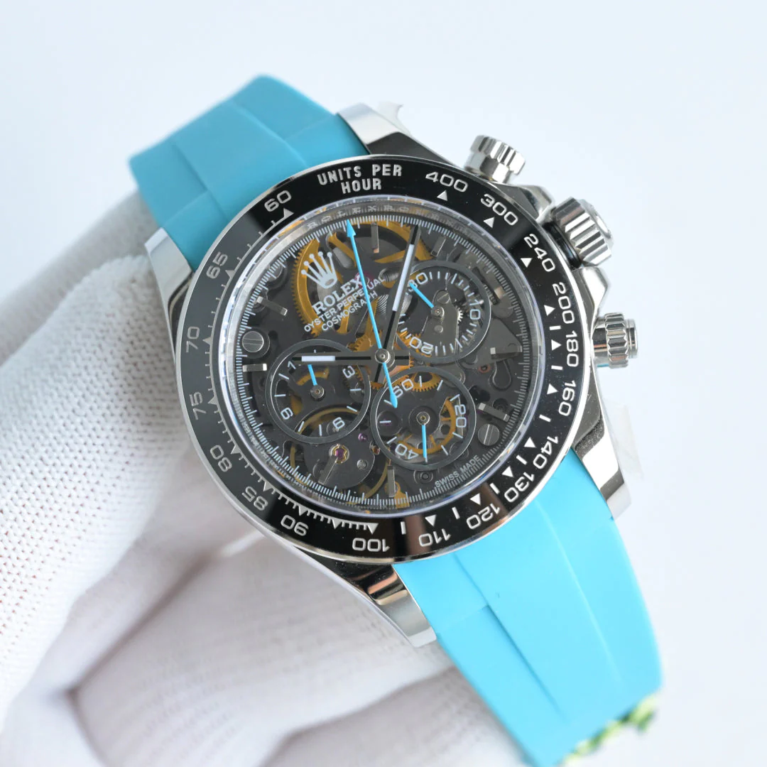 Rolex Watch Skeleton Daytona 40mm Black Blue