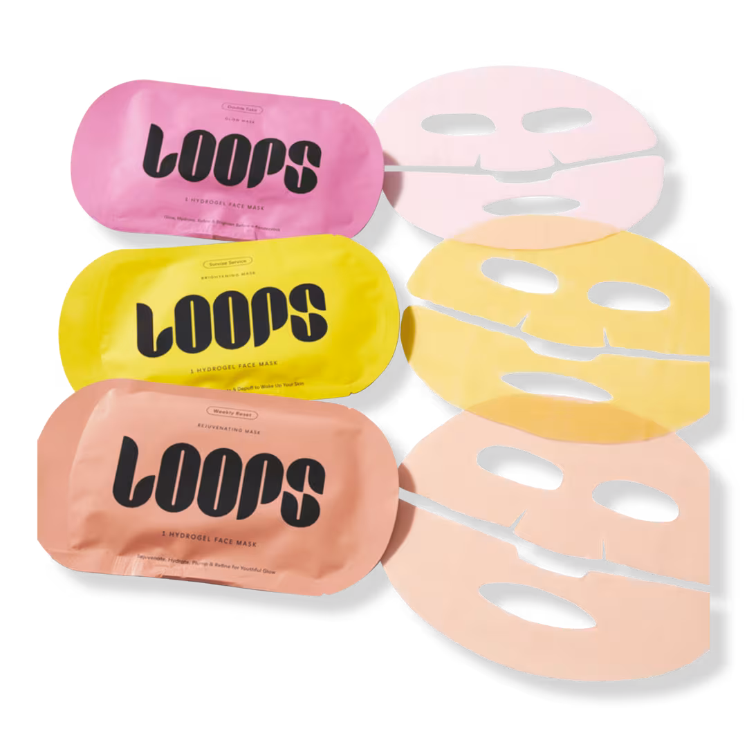 LOOPS  Glow Gang Assorted Hydrogel Face Masks Set