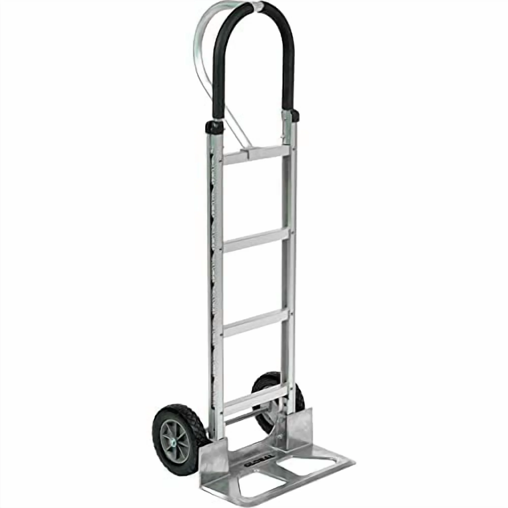 Aluminum Hand Truck Loop Handle, Mold-On Rubber Wheels