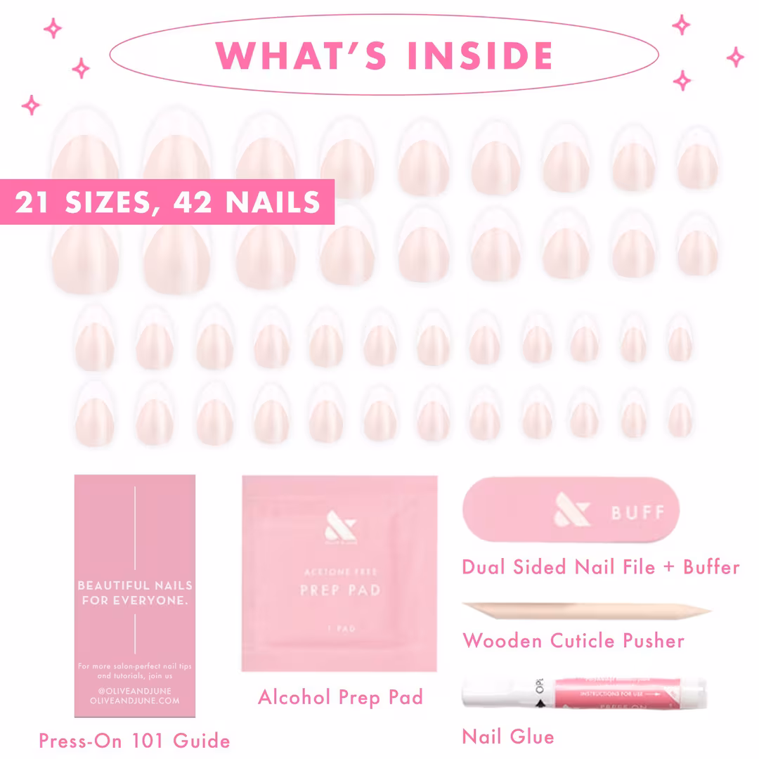 Olive & June  Instant Mani Press-On Nails Iconic French