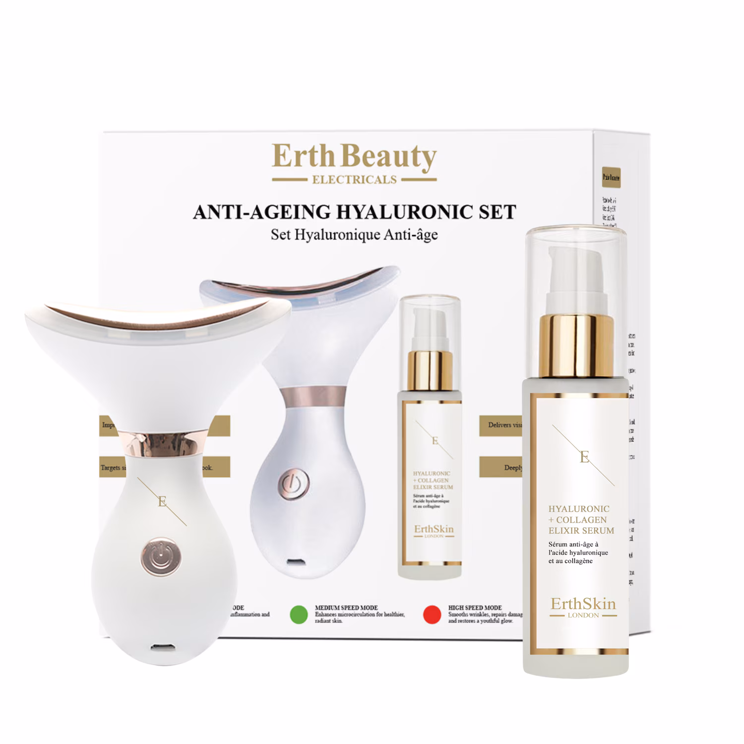 Anti-Aging Hyaluron Set (Hals- & Kieferstift + Hyaluronsäure Serum)