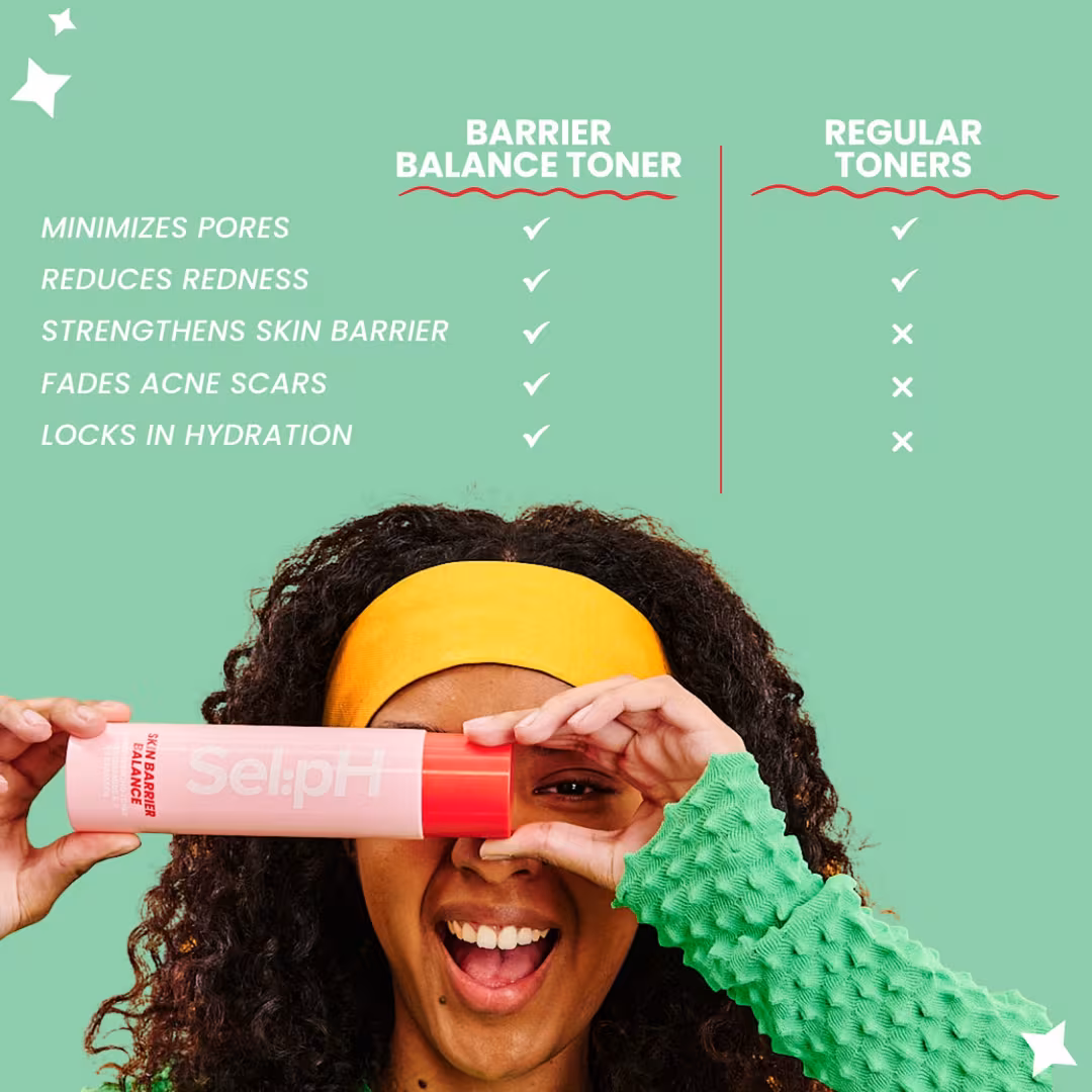 SelpH  Skin Barrier Balance Toner with Niacinamide + 3 Ceramides