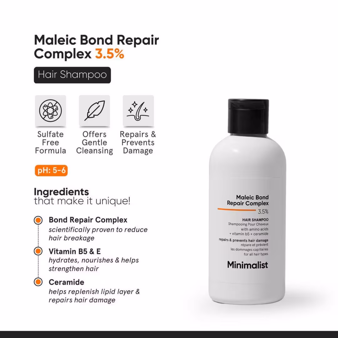 Minimalist  Maleic Bond Repair Complex 3.5% Hair Shampoo