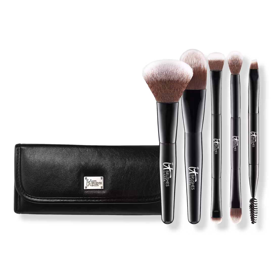 IT Brushes For ULTA  Your Multi-Tasker Deluxe Dual-Ended Travel Brush Set