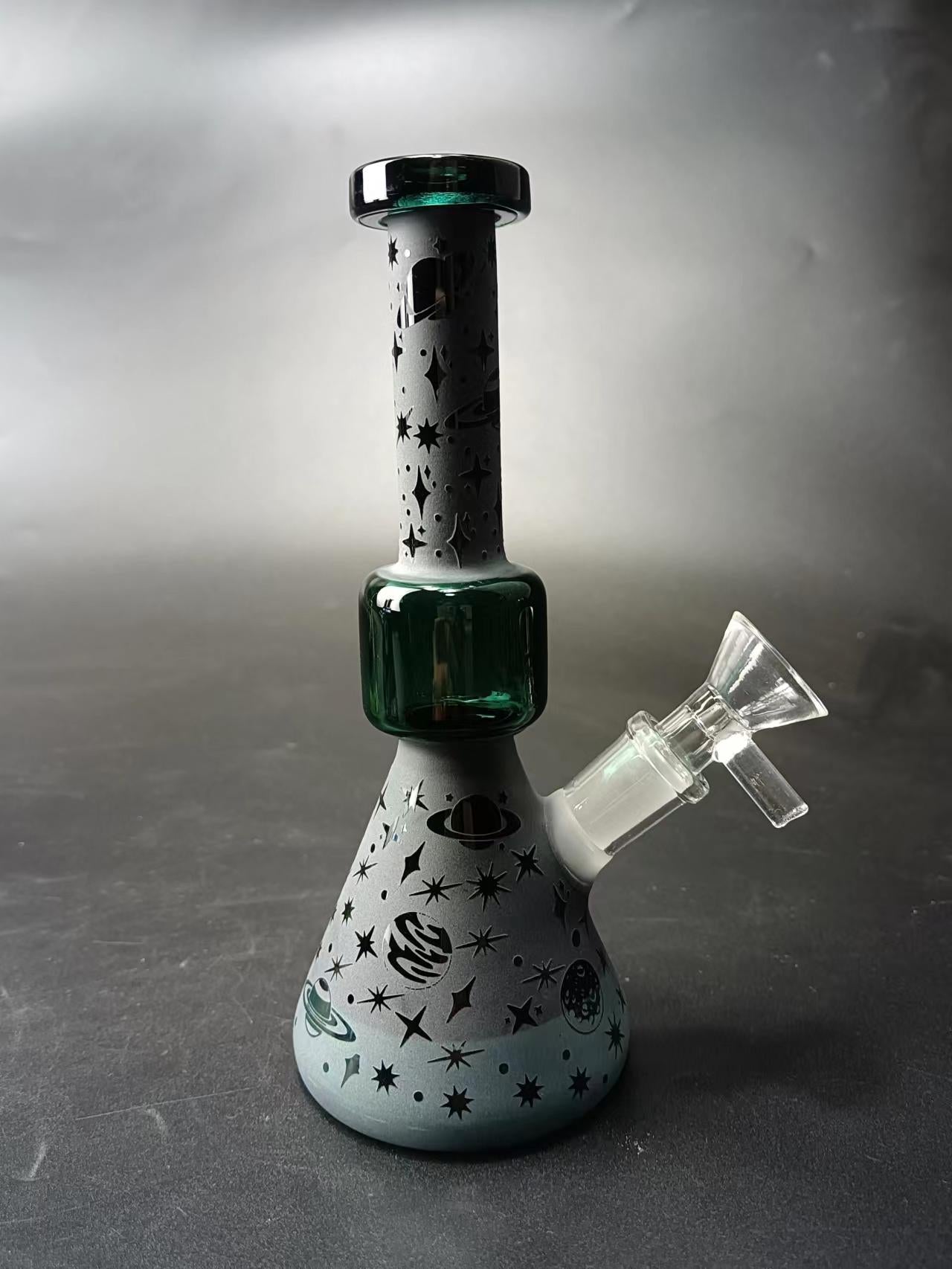 7 Funny Pattern Glass Beaker Bong (Random Colors)