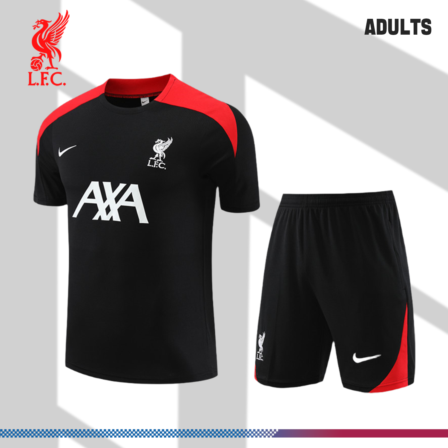 2024/2025 Liverpool Black Adult Short Sleeve Training Wear (Adult Kit)