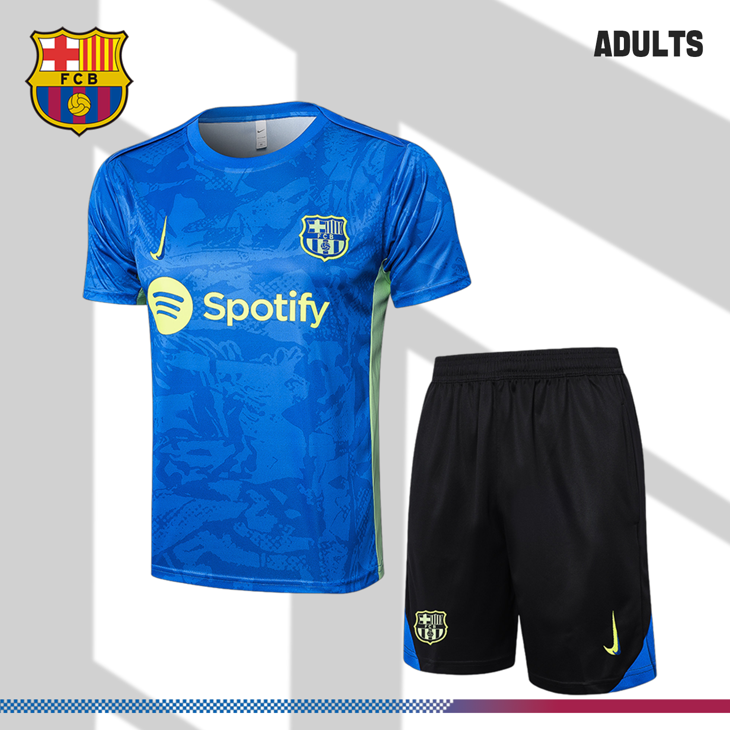 2024/2025 Barcelona Colorful Blue Adult Short Sleeve Training Jersey (Adult Kit)