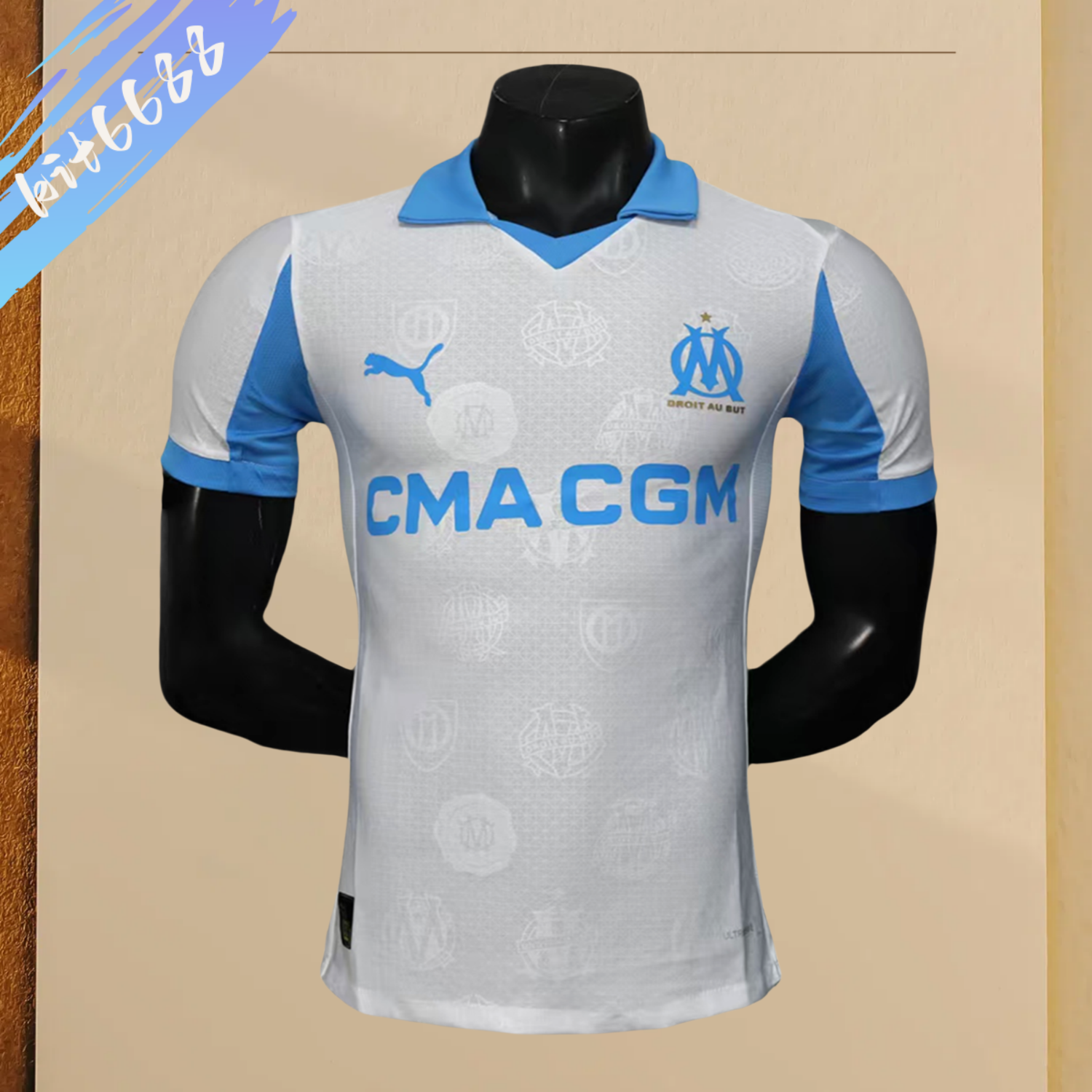 2025/2026 Marseille Home Football Shirt (Player Edition)