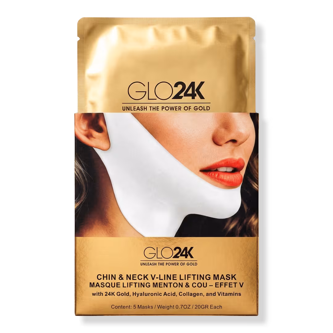 Glo24k  Chin & Neck V-Line Lifting Mask (5 pack)
