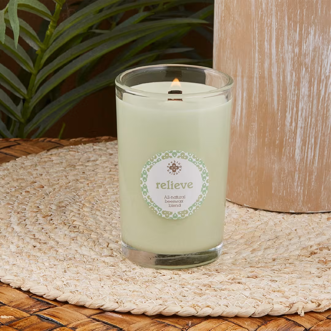 Root Candles  Seeking Balance Relieve - Eucalyptus Menthol Aromatherapy Candle