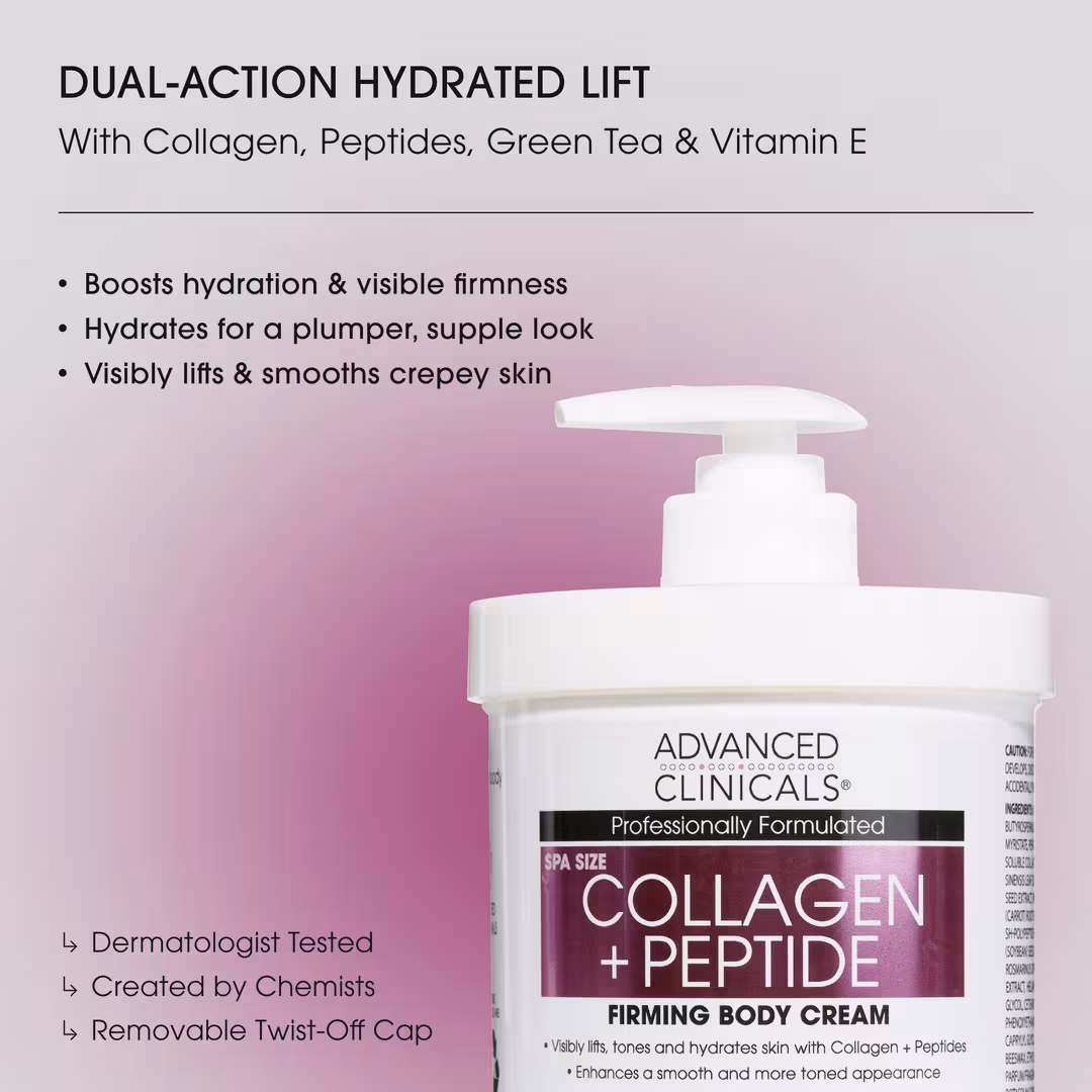 Advanced Clinicals  Collagen + Peptide Firming Body Cream