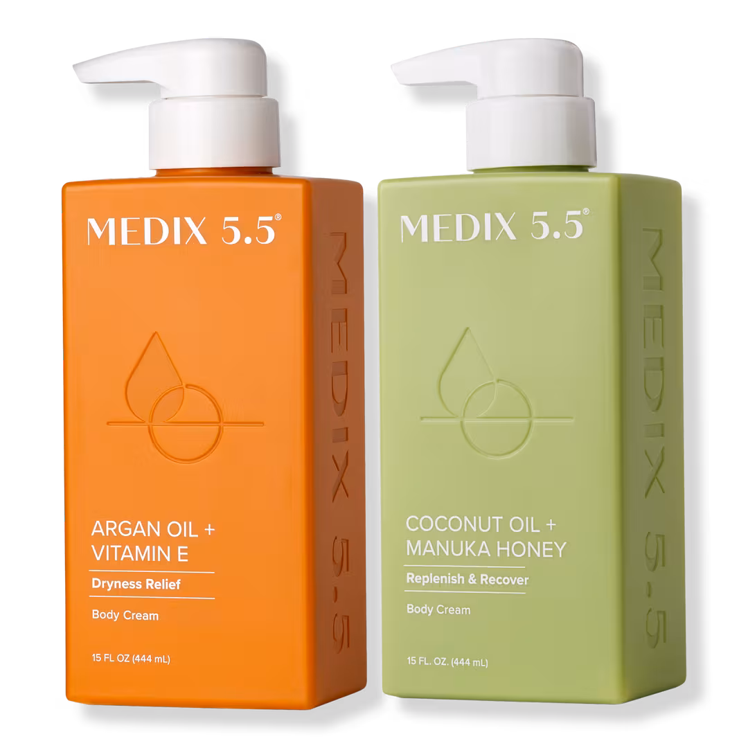 Medix 5.5  Nourish + Renew Duo | Coconut Oil + Manuka Honey Body Cream, Argan Oil Body Cream